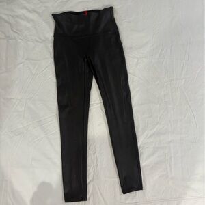 Like new SPANX Black Shaping “Leather” Leggings
